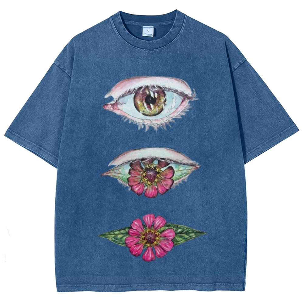 Flowers from Eyes Unisex Vintage Washed Tee