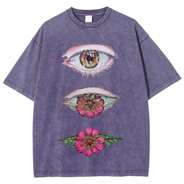 Flowers from Eyes Unisex Vintage Washed Tee