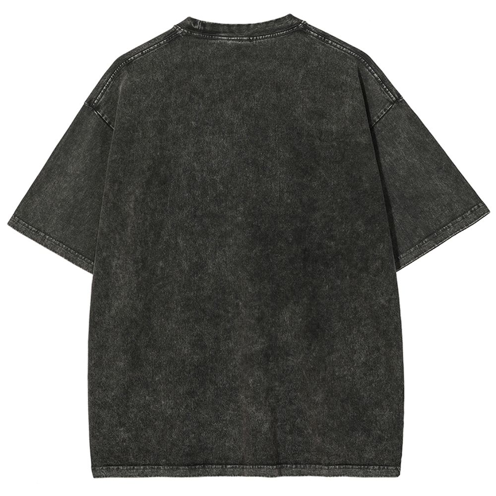 Unisex Goose Printed Washed Tee