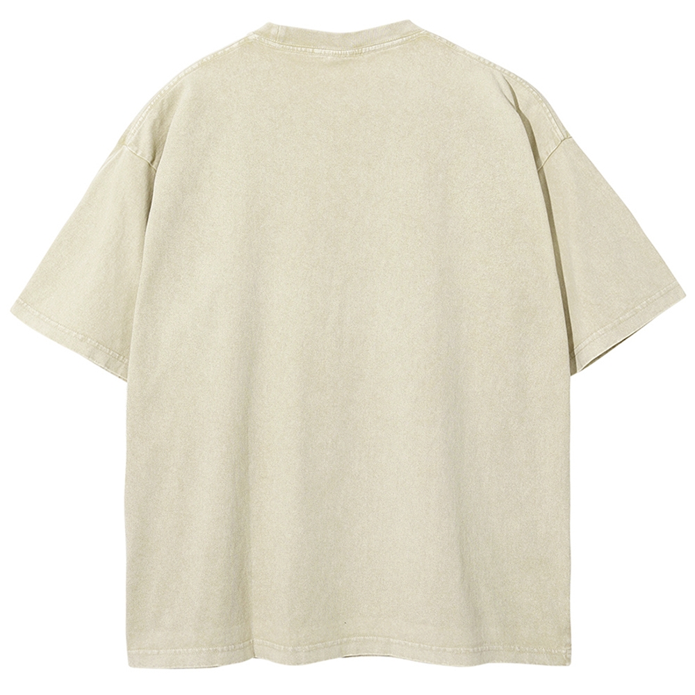 Unisex Goose Printed Washed Tee