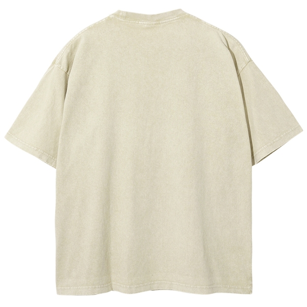 Unisex Goose Printed Washed Tee