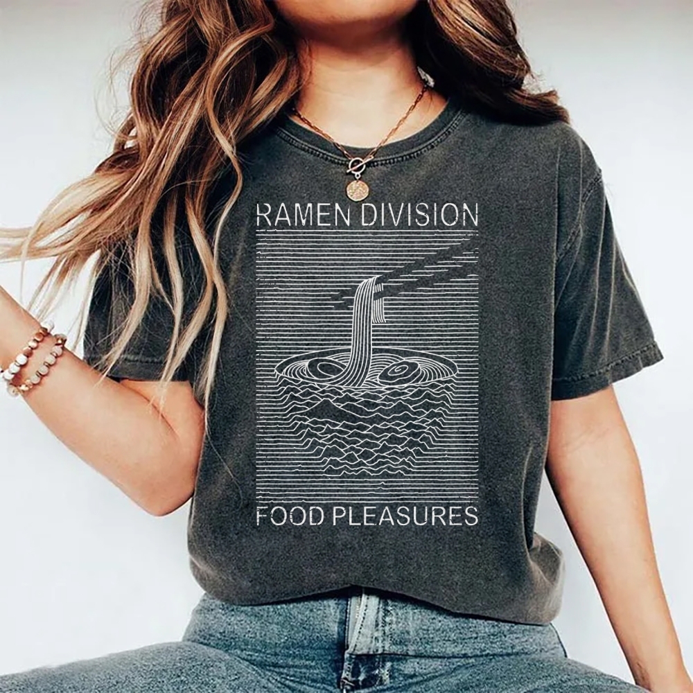 Unisex Food Printed Washed Tee