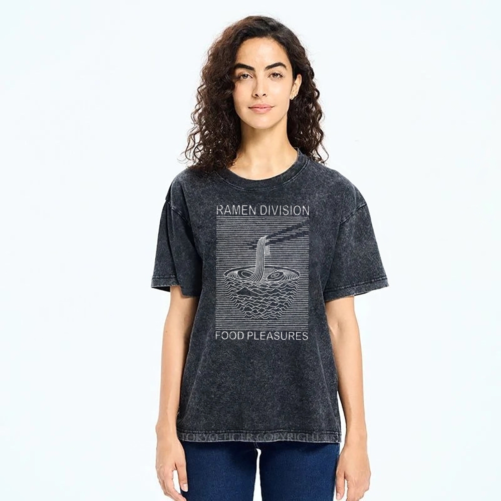 Unisex Food Printed Washed Tee