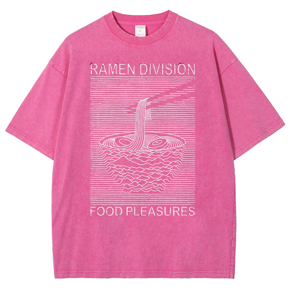 Unisex Food Printed Washed Tee