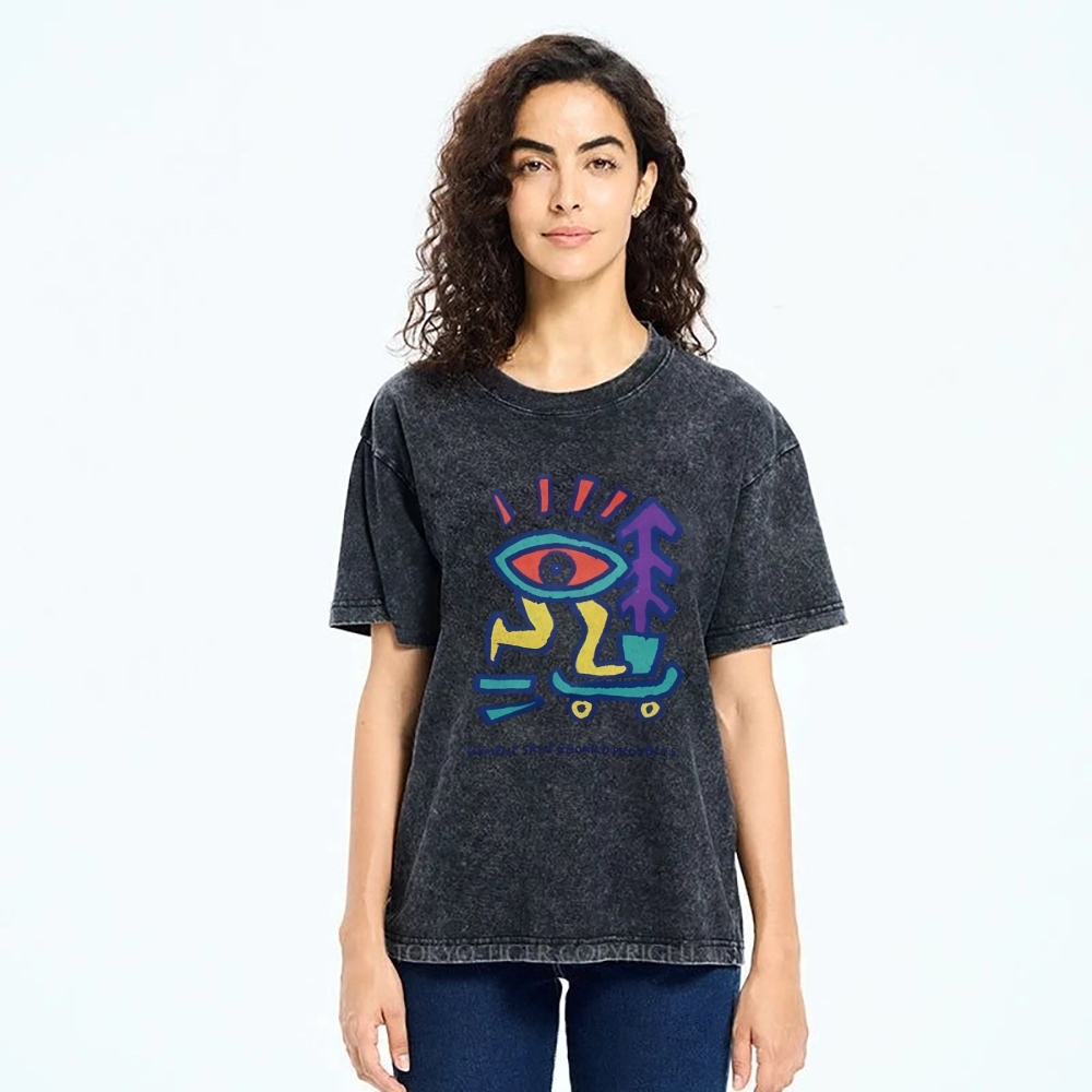 Enjoy Every Moment Art Design Unisex Washed T-shirts