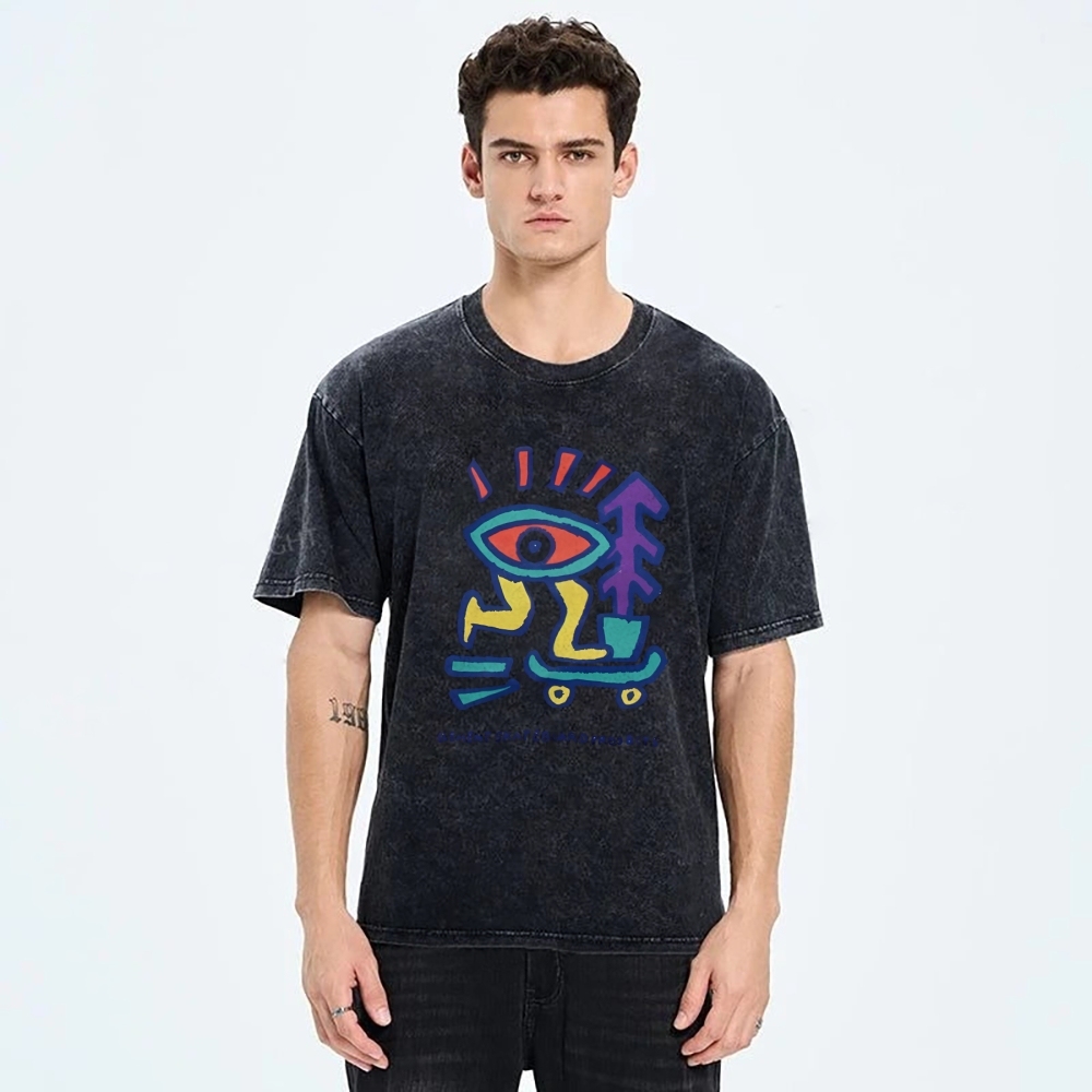 Enjoy Every Moment Art Design Unisex Washed T-shirts