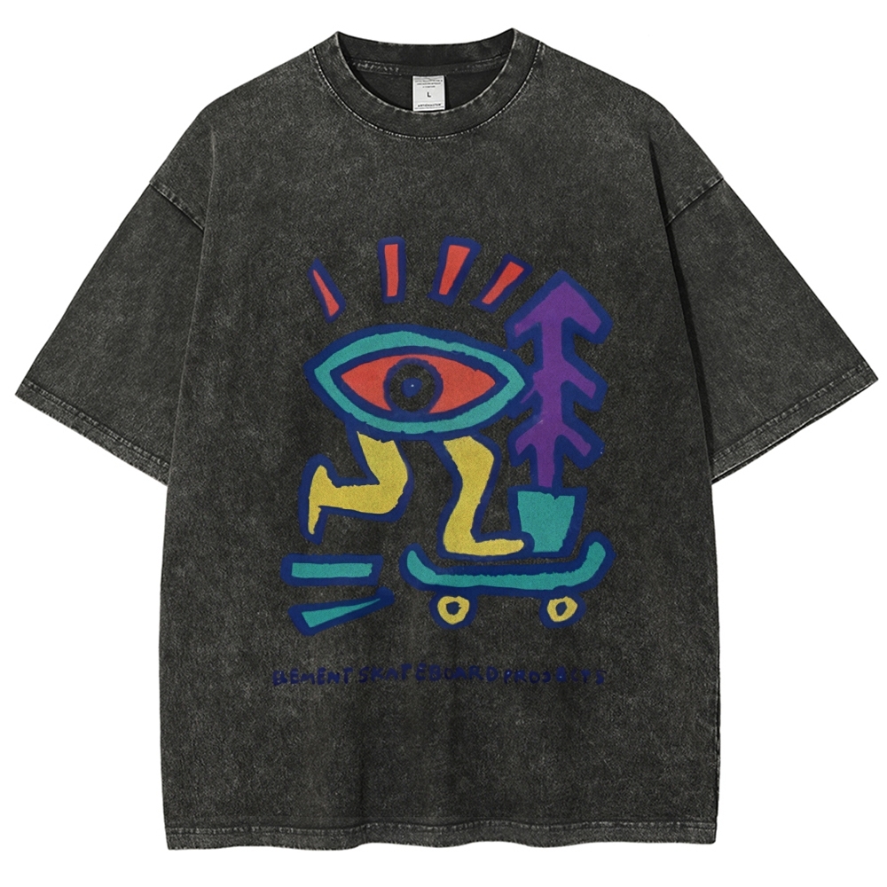 Enjoy Every Moment Art Design Unisex Washed T-shirts