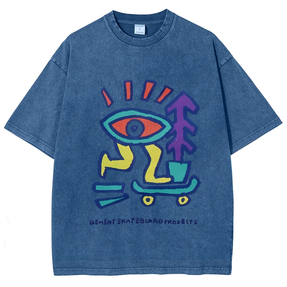 Enjoy Every Moment Art Design Unisex Washed T-shirts