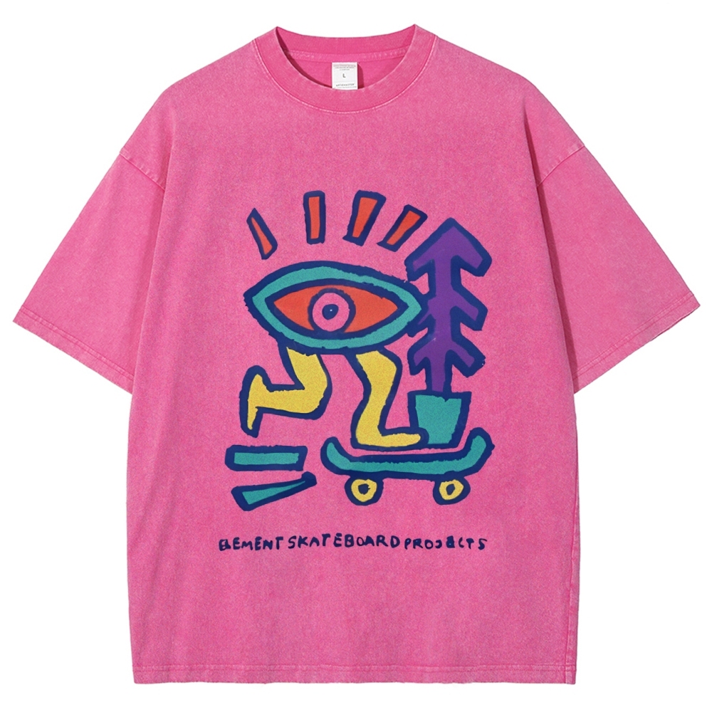 Enjoy Every Moment Art Design Unisex Washed T-shirts