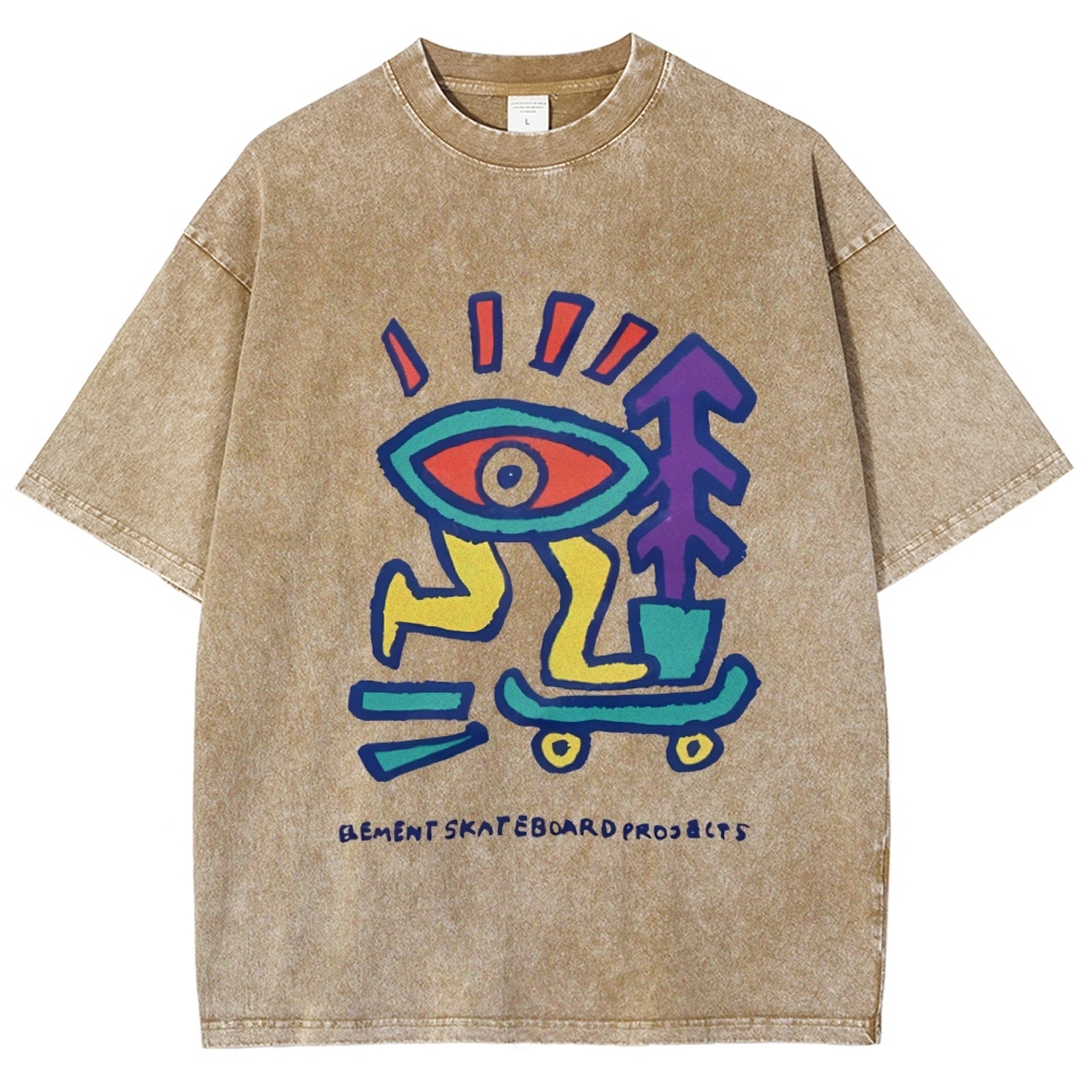 Enjoy Every Moment Art Design Unisex Washed T-shirts