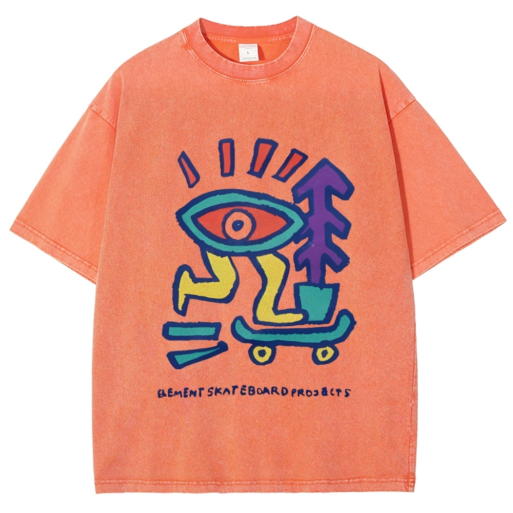 Enjoy Every Moment Art Design Unisex Washed T-shirts
