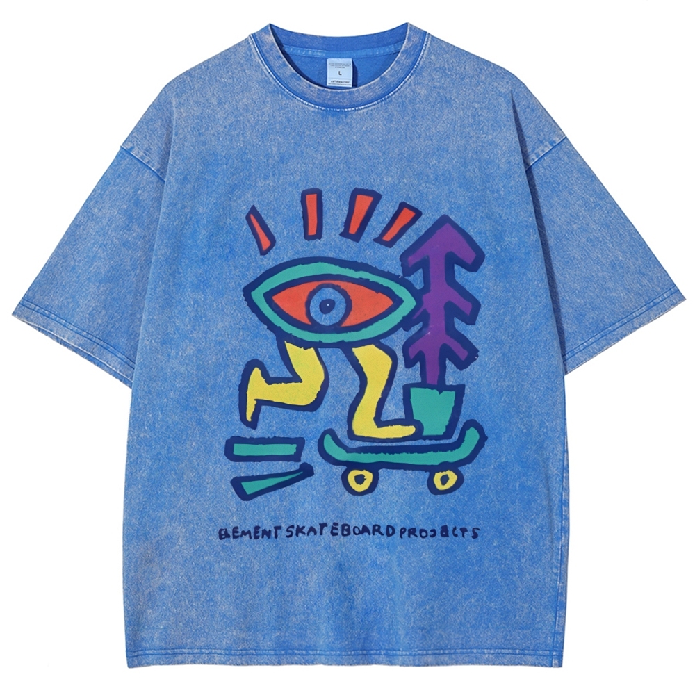 Enjoy Every Moment Art Design Unisex Washed T-shirts