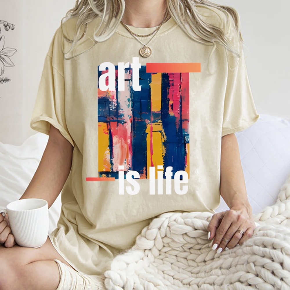 Art is Life Art Design Unisex Washed T-shirt