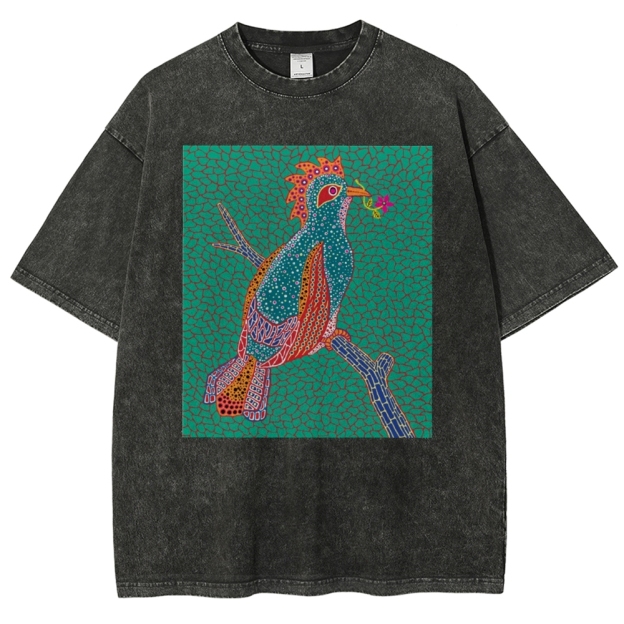 Yayoi Kusama Dawn Unisex Printed Washed T-shirt