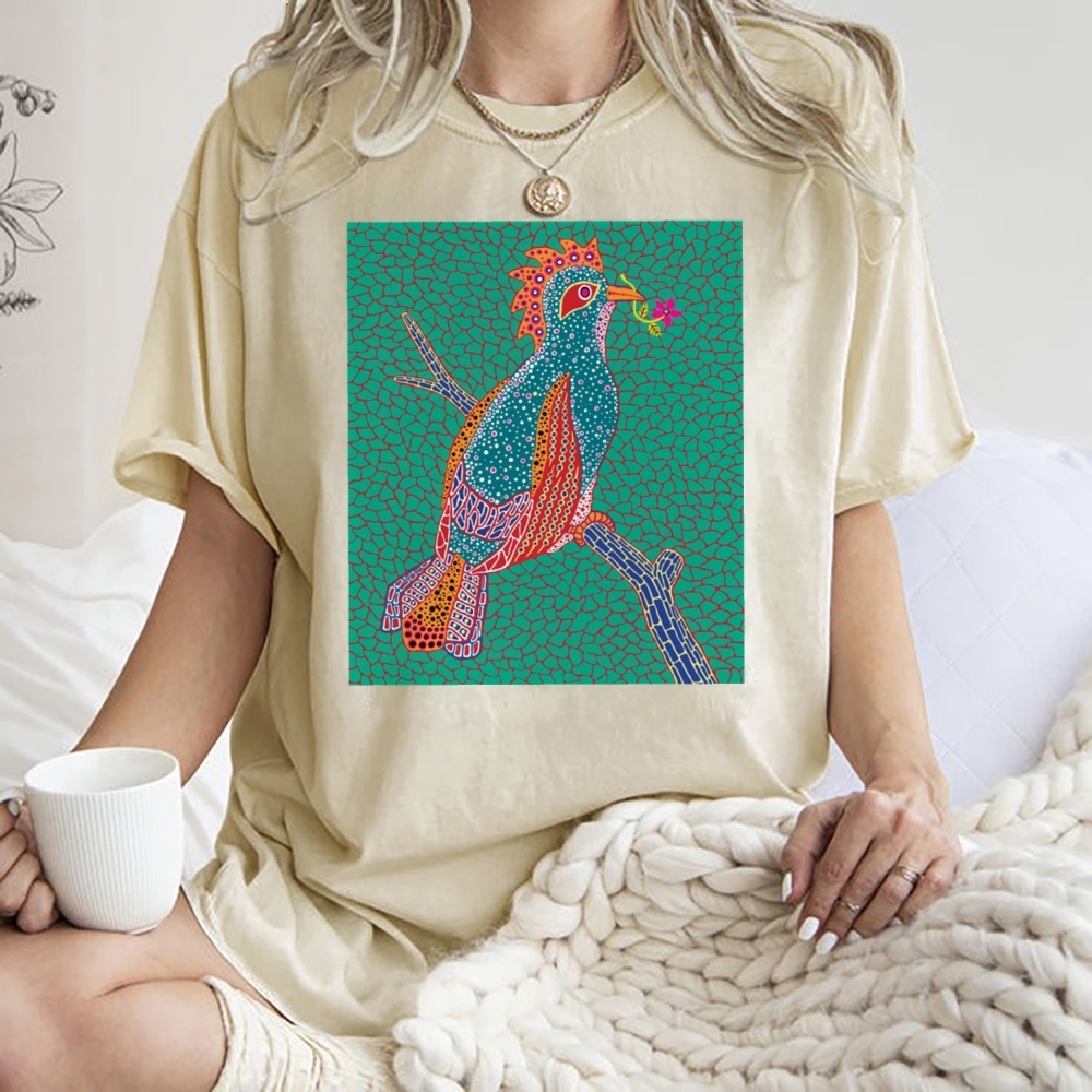 Yayoi Kusama Dawn Unisex Printed Washed T-shirt