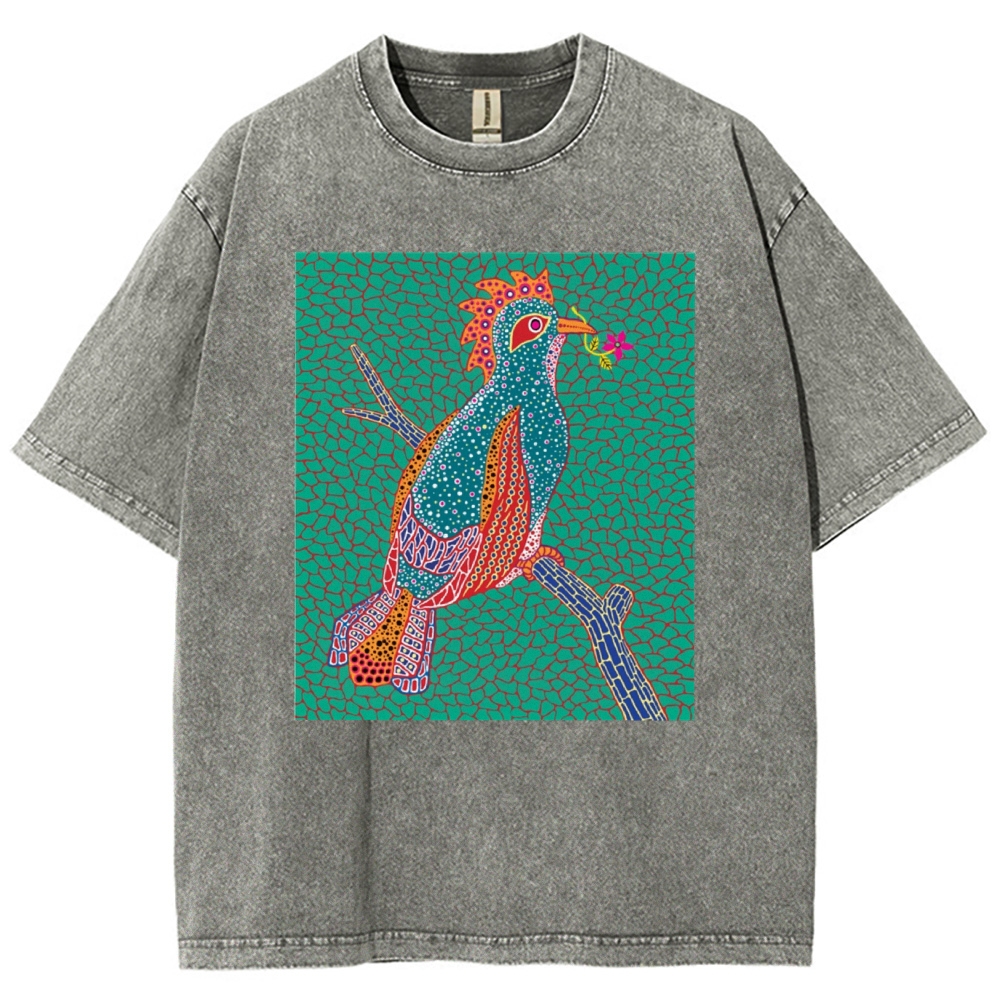 Yayoi Kusama Dawn Unisex Printed Washed T-shirt