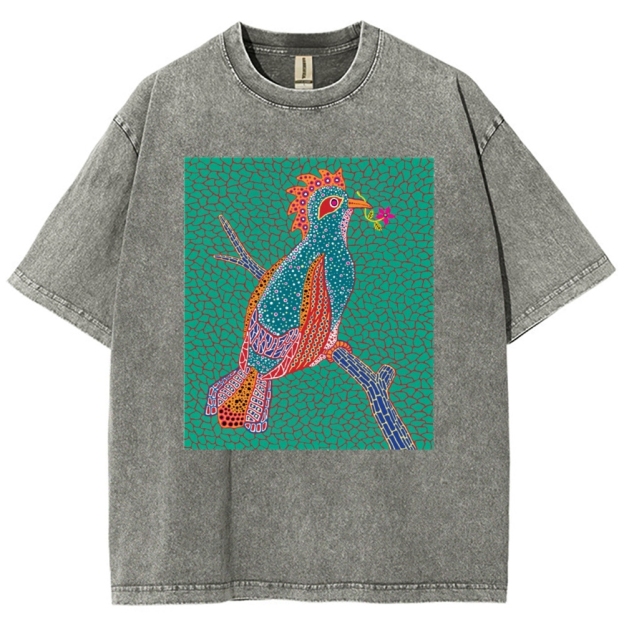Yayoi Kusama Dawn Unisex Printed Washed T-shirt