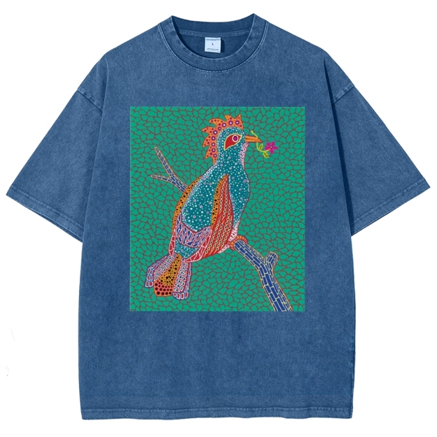 Yayoi Kusama Dawn Unisex Printed Washed T-shirt