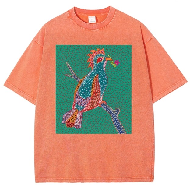 Yayoi Kusama Dawn Unisex Printed Washed T-shirt