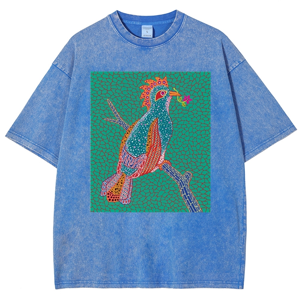 Yayoi Kusama Dawn Unisex Printed Washed T-shirt