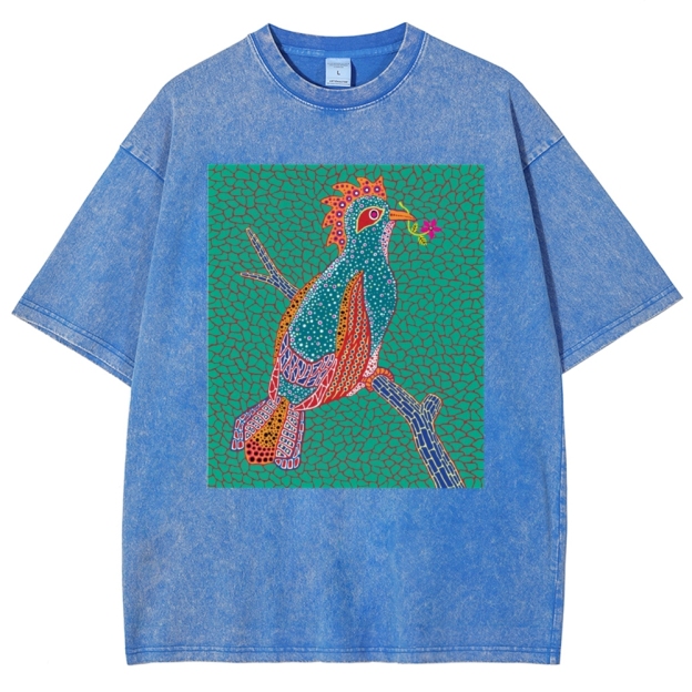 Yayoi Kusama Dawn Unisex Printed Washed T-shirt