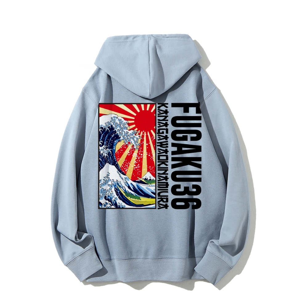 Fugaku36 Printed Back Cotton Hoodie