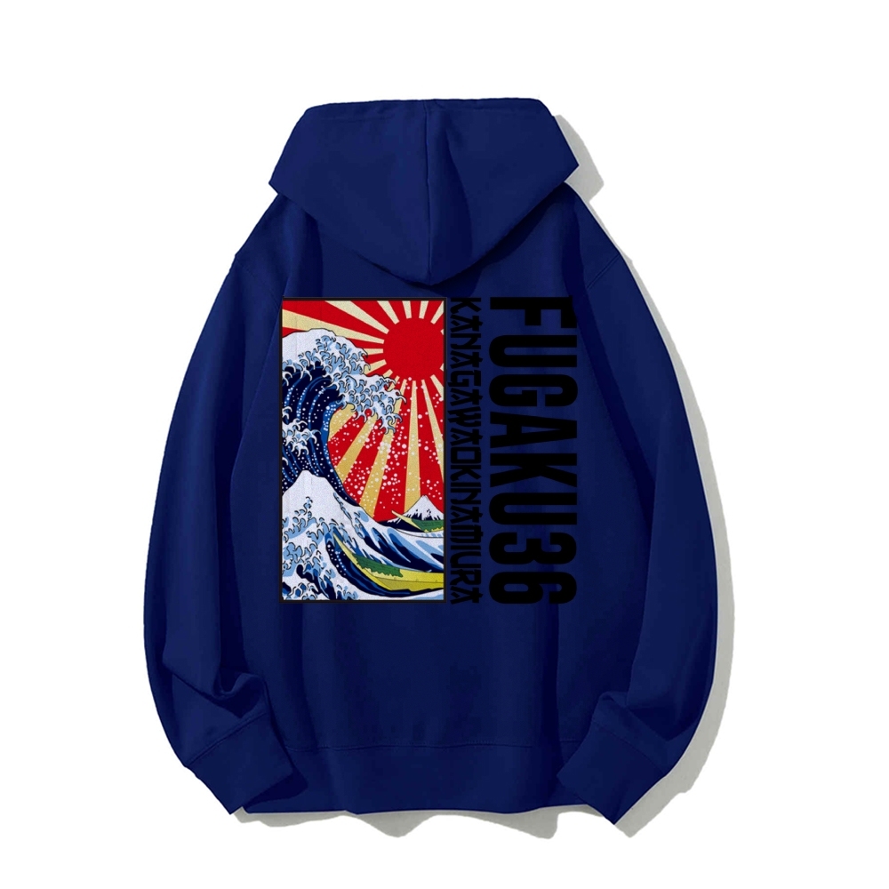 Fugaku36 Printed Back Cotton Hoodie