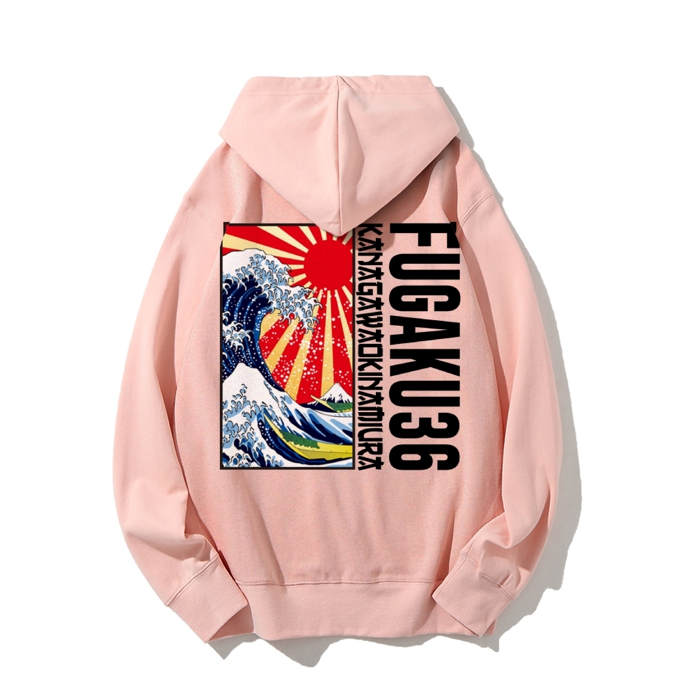 Fugaku36 Printed Back Cotton Hoodie
