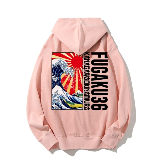 Fugaku36 Printed Back Cotton Hoodie