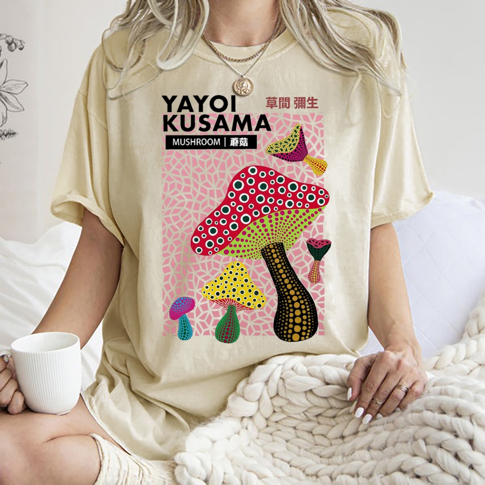 Yayoi Kusama Vintage Wash Japanese Design T-Shirt