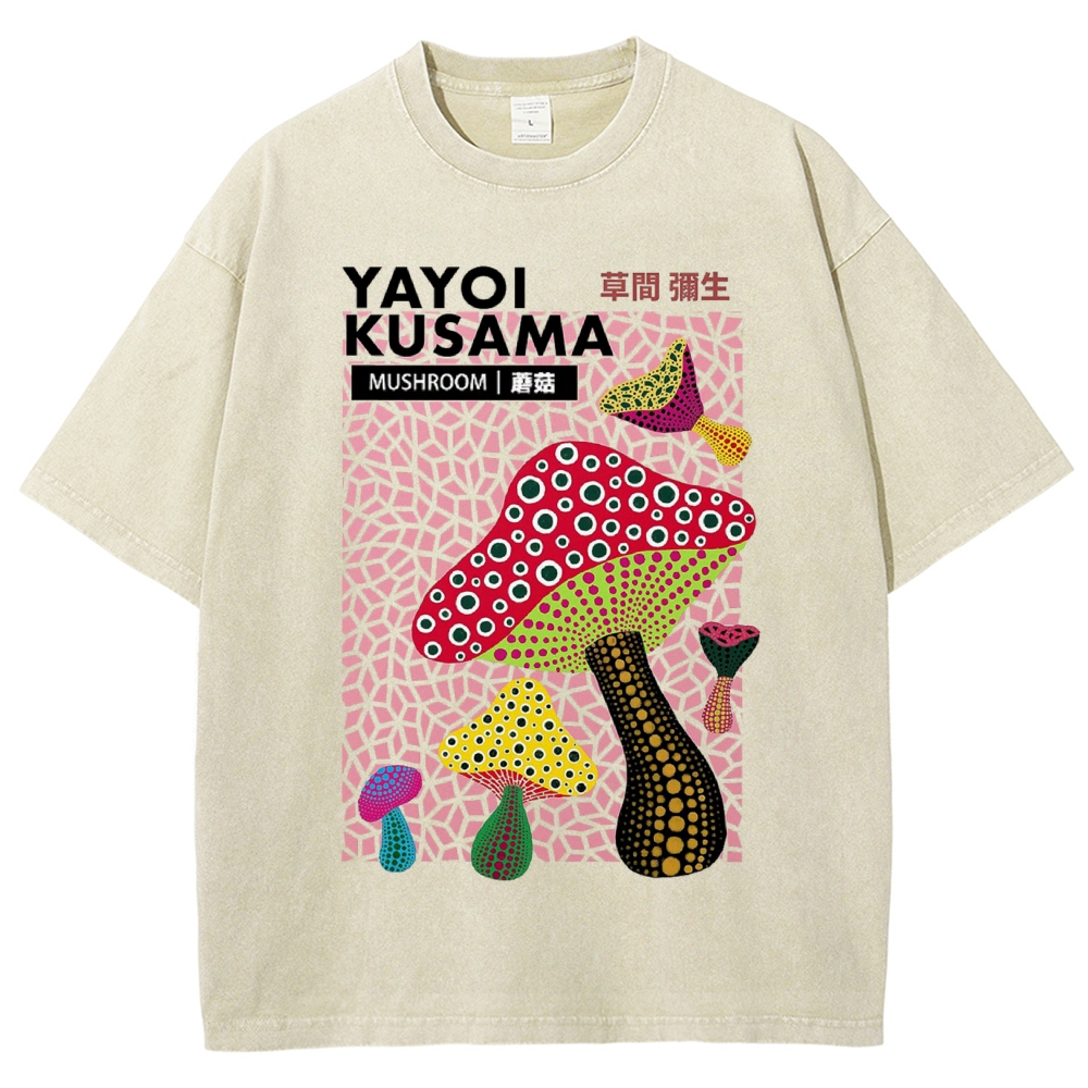 Yayoi Kusama Vintage Wash Japanese Design T-Shirt