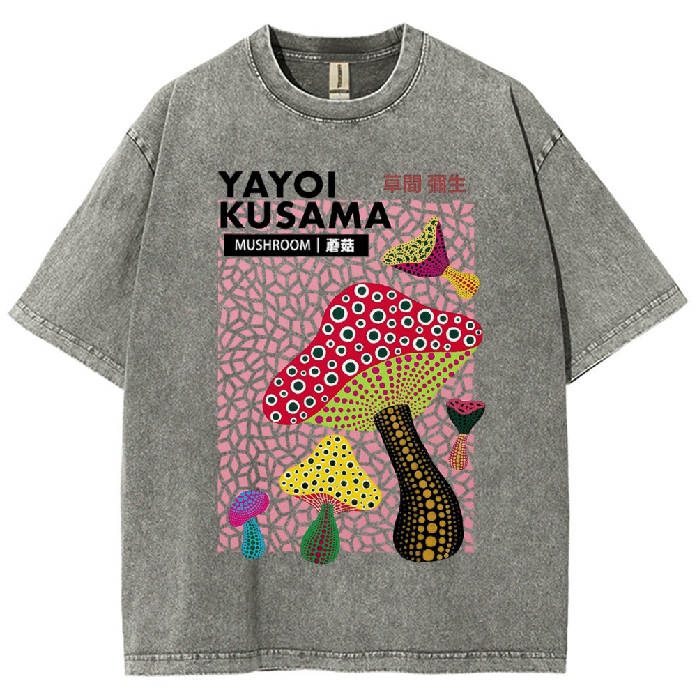 Yayoi Kusama Vintage Wash Japanese Design T-Shirt