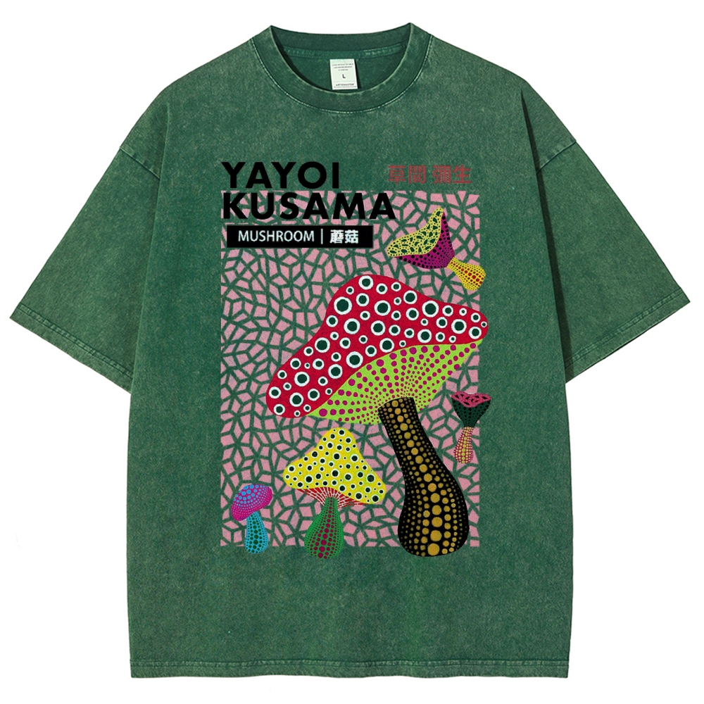 Yayoi Kusama Vintage Wash Japanese Design T-Shirt