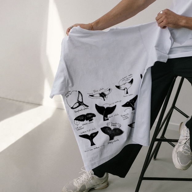 Sharks Tail Prints  Unisex Cotton T-Shirt