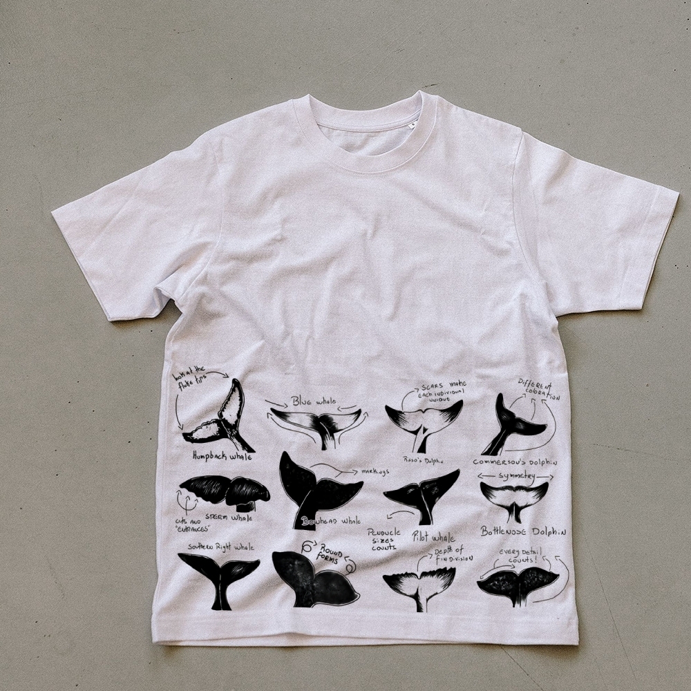 Sharks Tail Prints  Unisex Cotton T-Shirt