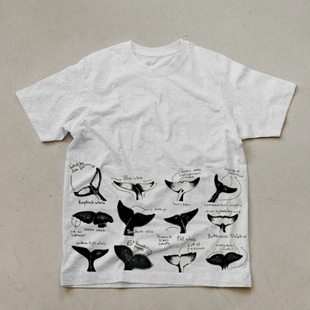Sharks Tail Prints  Unisex Cotton T-Shirt