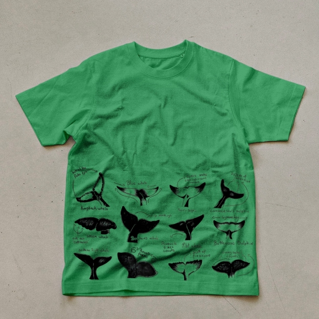 Sharks Tail Prints  Unisex Cotton T-Shirt