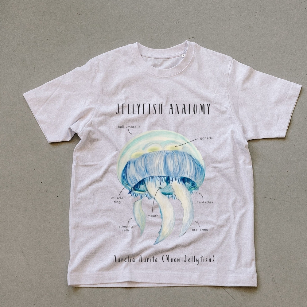 jellyfish Anatomy Prints Unisex Cotton T-Shirt