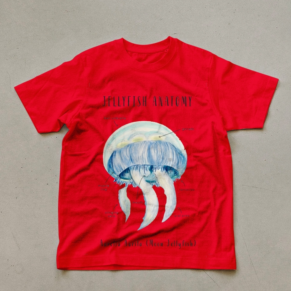 jellyfish Anatomy Prints Unisex Cotton T-Shirt