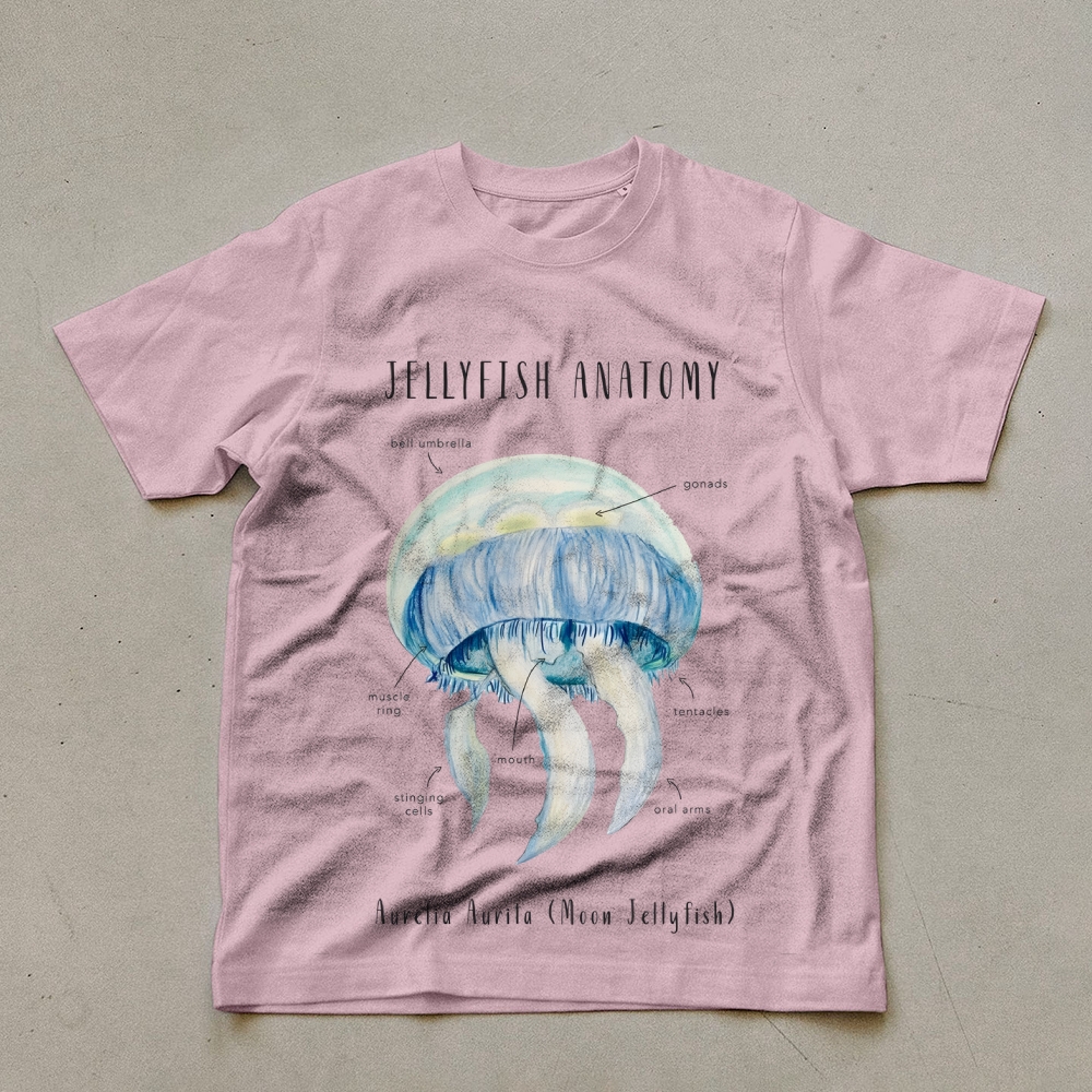 jellyfish Anatomy Prints Unisex Cotton T-Shirt