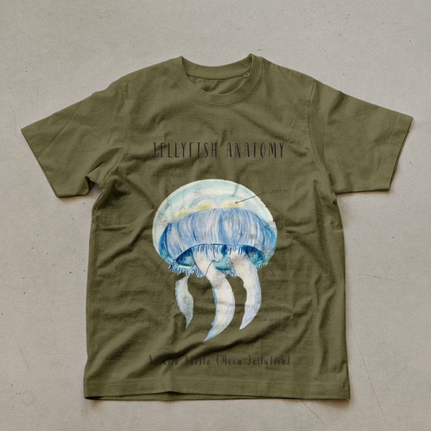 jellyfish Anatomy Prints Unisex Cotton T-Shirt