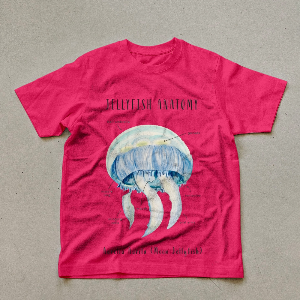 jellyfish Anatomy Prints Unisex Cotton T-Shirt