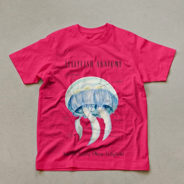 jellyfish Anatomy Prints Unisex Cotton T-Shirt