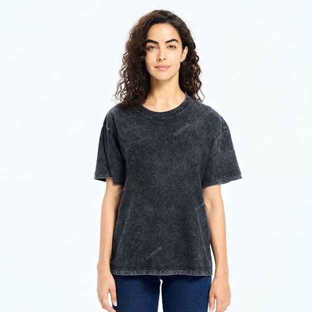 Unisex Turtle Printed Washed Tee