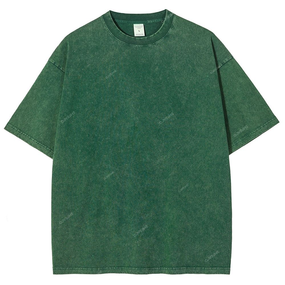 Unisex Turtle Printed Washed Tee