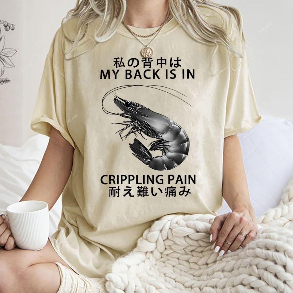 Unisex Cripping Pain Printed Washed Tee