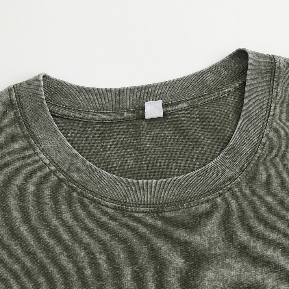 Unisex Blue Modern Art Printed Washed Tee