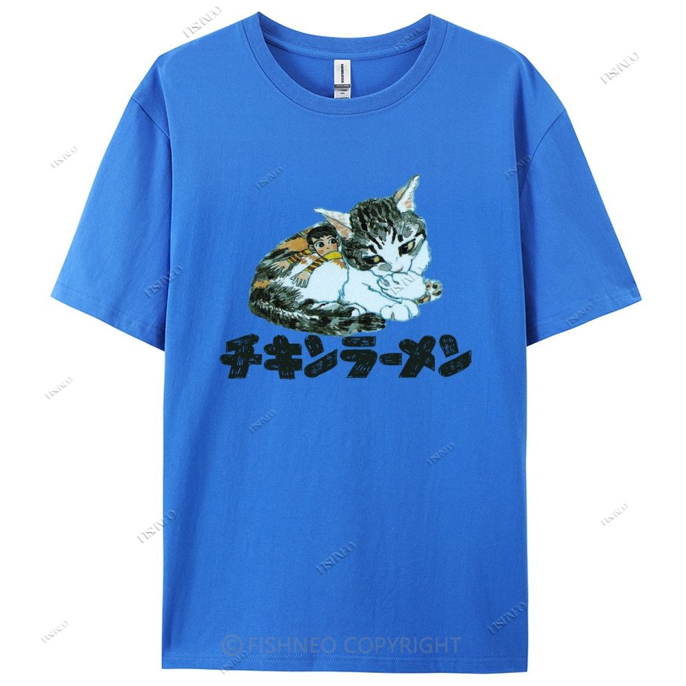 Japanese Cat Cotton Casual T-Shirt