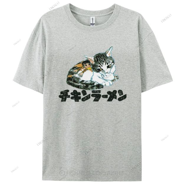 Japanese Cat Cotton Casual T-Shirt