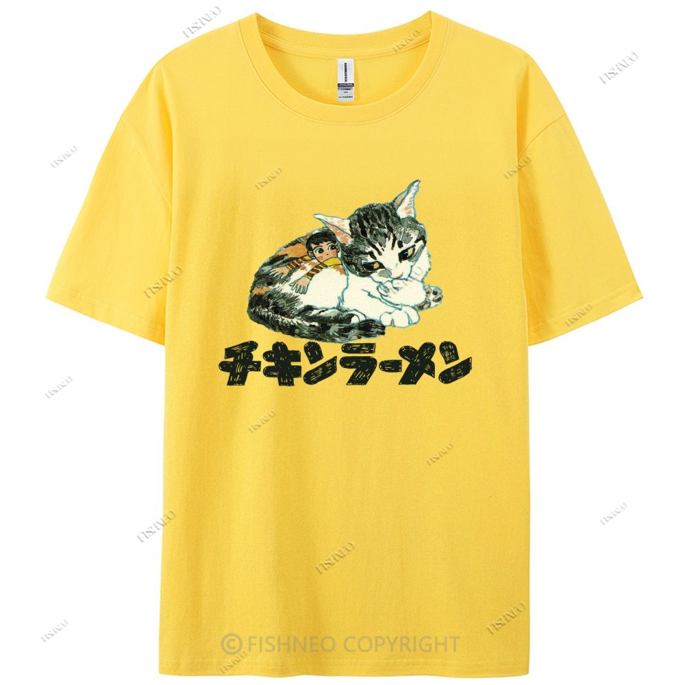 Japanese Cat Cotton Casual T-Shirt